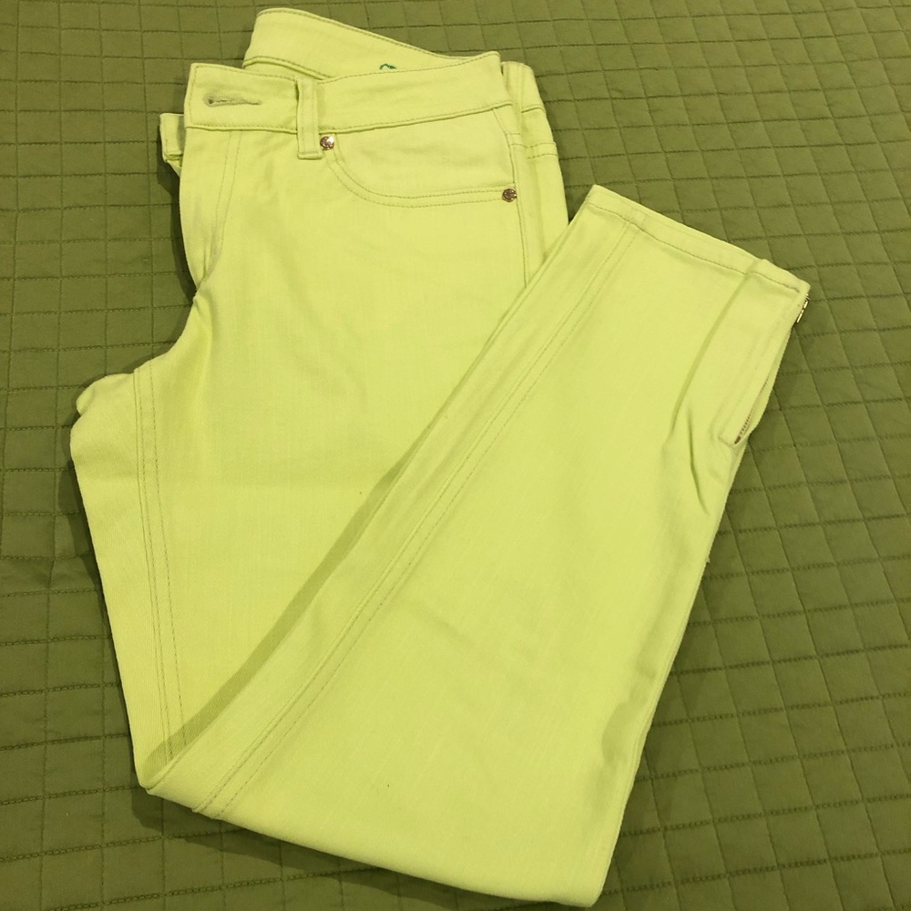 C. Wonder lime green skinny cropped jeans
